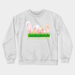 Bunnies in the grass Crewneck Sweatshirt